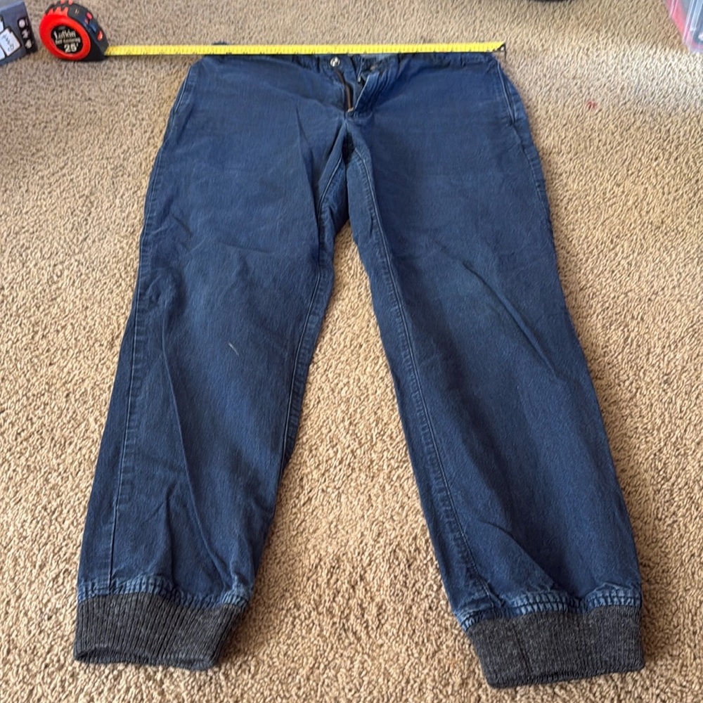 J Crew Wallace and Barnes indigo camp joggers.